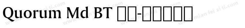 Quorum Md BT 常规字体转换